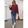 imageArachampampCloz Womens Wool Blend Oversized Sweaters Crewneck Casual Fall Outfits Fashion TopsBurgundy