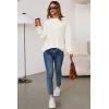 imageArachampampCloz Womens Wool Blend Oversized Sweaters Crewneck Casual Fall Outfits Fashion TopsWhite