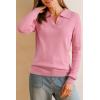 imageArachampampCloz Womens Wool Blend Polo Shirts Fall Sweaters Business Casual Outfits 2025Pink