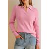 imageArachampampCloz Womens Wool Blend Polo Shirts Fall Sweaters Business Casual Outfits 2025Pink