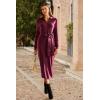 imageArachampampCloz Womens Wool Blend Side Slit Polo Sweater Dresses 2025 Fall Business Casual OutfitsBurgundy