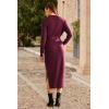 imageArachampampCloz Womens Wool Blend Side Slit Polo Sweater Dresses 2025 Fall Business Casual OutfitsBurgundy