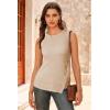 imageArachampampCloz Womens Wool Blend SideButton Slit Fall Casual Trendy Sweater Tanks 2025Apricot