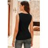 imageArachampampCloz Womens Wool Blend SideButton Slit Fall Casual Trendy Sweater Tanks 2025Black