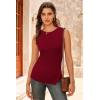 imageArachampampCloz Womens Wool Blend SideButton Slit Fall Casual Trendy Sweater Tanks 2025Burgundy Red