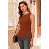 imageArachampampCloz Womens Wool Blend SideButton Slit Fall Casual Trendy Sweater Tanks 2025Caramel