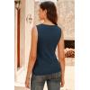 imageArachampampCloz Womens Wool Blend SideButton Slit Fall Casual Trendy Sweater Tanks 2025Dark Blue