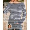 imageArachampampCloz Womens Wool Blend Striped Boat Neck Fall Dressy Casual Sweater Tops 2025Navy Blue and White