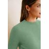 imageArachampampCloz Womens Wool Blend Summer Fall Seamless Rip Resistant Tops Opaque ShirtsSage Green