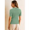 imageArachampampCloz Womens Wool Blend Summer Fall Seamless Rip Resistant Tops Opaque ShirtsSage Green