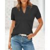 imageArachampampCloz Womens Wool Blend Summer Fall Tops Business Casual Polo Shirts 2025Black