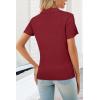 imageArachampampCloz Womens Wool Blend Summer Fall Tops Business Casual Polo Shirts 2025Burgundy Red