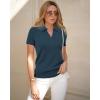imageArachampampCloz Womens Wool Blend Summer Fall Tops Business Casual Polo Shirts 2025Dark Blue