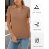 imageArachampampCloz Womens Wool Blend Summer Fall Tops Business Casual Polo Shirts 2025Mocha Mousse