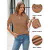 imageArachampampCloz Womens Wool Blend Summer Fall Tops Business Casual Polo Shirts 2025Mocha Mousse