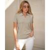 imageArachampampCloz Womens Wool Blend Summer Fall Tops Business Casual Polo Shirts 2025Oatmeal