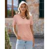 imageArachampampCloz Womens Wool Blend Summer Fall Tops Lightweight Business Casual BlousesCablepale Pink