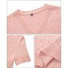 imageArachampampCloz Womens Wool Blend Summer Fall Tops Lightweight Business Casual BlousesCablepale Pink