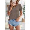 imageArachampampCloz Womens Wool Blend Summer Fall Tops Lightweight Business Casual BlousesCoffee