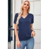 imageArachampampCloz Womens Wool Blend Summer Fall Tops Lightweight Business Casual BlousesDark Blue