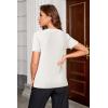 imageArachampampCloz Womens Wool Blend Summer Fall Tops Lightweight Business Casual BlousesOffwhite