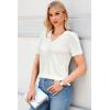 imageArachampampCloz Womens Wool Blend Summer Fall Tops Lightweight Business Casual BlousesOffwhite