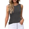 imageArachampampCloz Womens Wool Blend Sweaters Non See Through AllSeason Business Casual Tank 2025Charcoal Gray