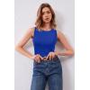 imageArachampampCloz Womens Wool Blend Sweaters Non See Through AllSeason Business Casual Tank 2025Royal Blue