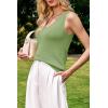 imageArachampampCloz Womens Wool Blend Sweaters Non See Through Double VNeck AllSeason Tank 2025Leaves Green