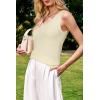 imageArachampampCloz Womens Wool Blend Sweaters Non See Through Double VNeck AllSeason Tank 2025Offwhite Cream