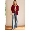 imageArachampampCloz Womens Wool Blended 2025 Fall Cardigan Sweaters Lightweight Long Sleeve Business Casual Outfits TopRed