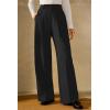imageArachampampCloz Womens WrinkleFree Pleated Business Wide Leg Pants Fall 2025Black