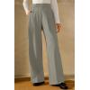 imageArachampampCloz Womens WrinkleFree Pleated Business Wide Leg Pants Fall 2025Gray Mocha