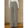 imageArachampampCloz Womens WrinkleFree Pleated Business Wide Leg Pants Fall 2025Gray Mocha