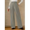 imageArachampampCloz Womens WrinkleFree Pleated Business Wide Leg Pants Fall 2025Gray Mocha