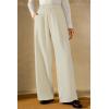 imageArachampampCloz Womens WrinkleFree Pleated Business Wide Leg Pants Fall 2025Offwhite
