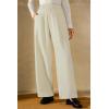 imageArachampampCloz Womens WrinkleFree Pleated Business Wide Leg Pants Fall 2025Offwhite