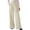 imageArachampampCloz Womens WrinkleFree Pleated Business Wide Leg Pants Fall 2025Offwhite