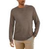 imageArachampampCloz Mens Wool Blend Loose Fit Sweater Ultra Soft 2025 Spring Bottoming Crewneck Fashion PulloverLcoffee
