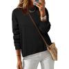imageArachampampCloz Womens 100 Cotton Crew Neck Fall Casual Relaxed Fit Sweater Tops 2025Black