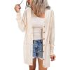 imageArachampampCloz Womens Lightweight Cardigan Sweater Fashion Long Sleeve Summer Casual Outfits with Pocket Cozy CloudsApricot