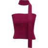 imageArachampampCloz Womens Non See Through 2in1 Y2K Non Slip Fall Scarf Tube Top 2025Burgundy Red
