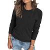 imageArachampampCloz Womens Soft Knit Sweater Fall Dressy Casual Pullover TopsAblack