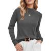 imageArachampampCloz Womens Wool Blend Fall Sweaters Mock Neck Business Casual OutfitsDark Gray