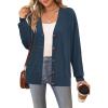 imageArachampampCloz Womens Wool Blend Lightweight Fall Business Casual Cardigan SweatersArmy Blue