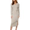 imageArachampampCloz Womens Wool Blend Side Slit Polo Sweater Dresses 2025 Fall Business Casual OutfitsApricot