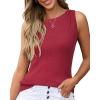 imageArachampampCloz Womens Wool Blend Sweaters Non See Through AllSeason Business Casual Tank 2025Red