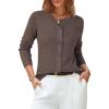 imageArachampampCloz Womens Wool Blended 2025 Fall Cardigan Sweaters Lightweight Long Sleeve Business Casual Outfits TopCoffee