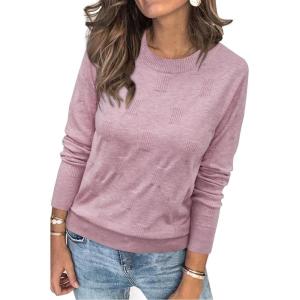 imageArachampampCloz Womens Soft Knit Sweater Fall Dressy Casual Pullover TopsApink02
