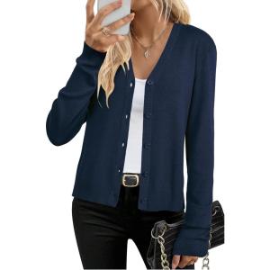 imageArachampampCloz Womens Wool Blend Business Casual Cardigan Sweaters 2025Navy